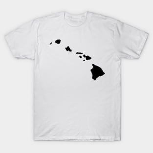 Hawaii map in black T-Shirt